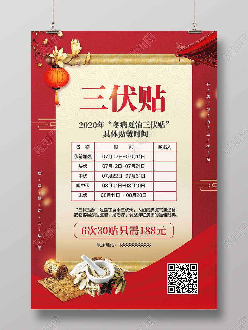 4、北京同仁堂三伏貼價格
